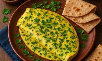 Омлет с кумином и петрушкой