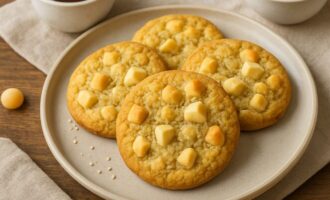 Печенье с макадамией и белым шоколадом