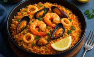 Плов с морепродуктами
