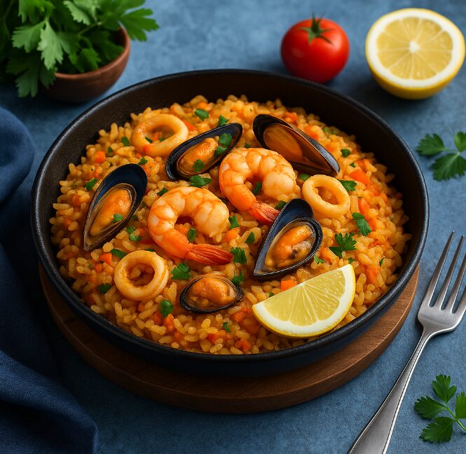 Плов с морепродуктами