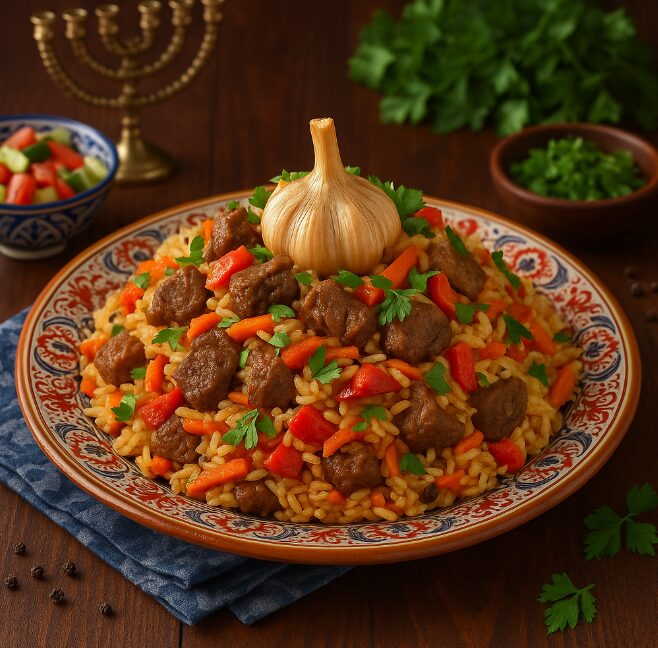 Плов с мясом и овощами