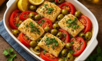 Рыба с оливками