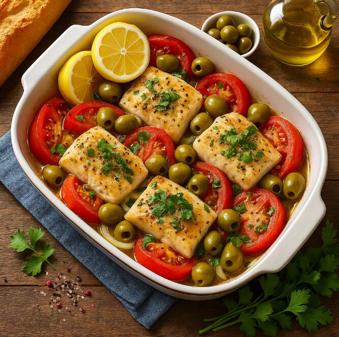 Рыба с оливками