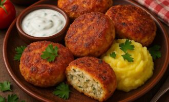Рыбные котлеты по-венгерски