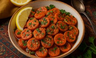 Салат из варёной моркови с чесноком