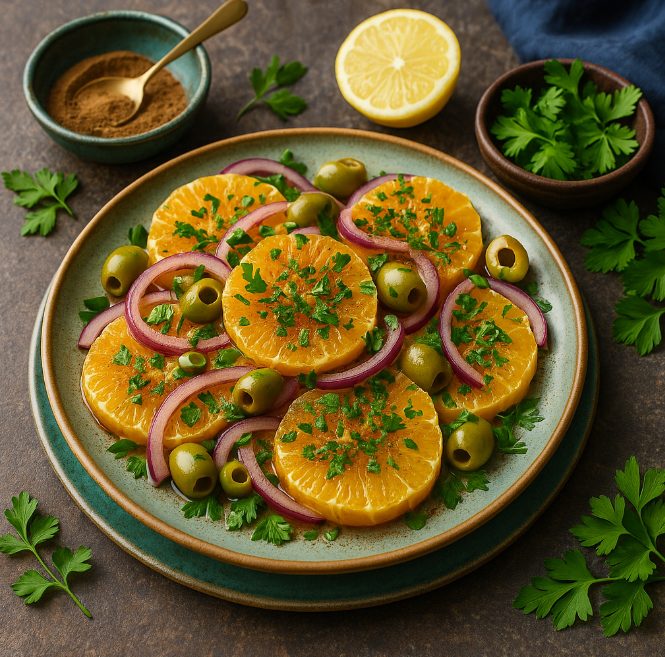 Салат с апельсином и корицей