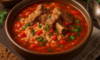 Шилапур — густой рисовый суп с мясом
