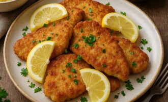 Шницель из индейки с лимоном