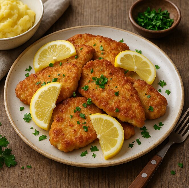 Шницель из индейки с лимоном