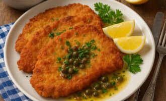 Шницель по-берлински с каперсами