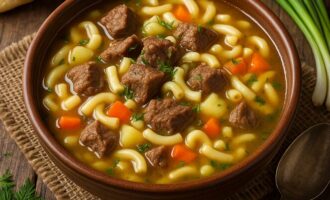 Сормуус — мясо с макаронами и бульоном