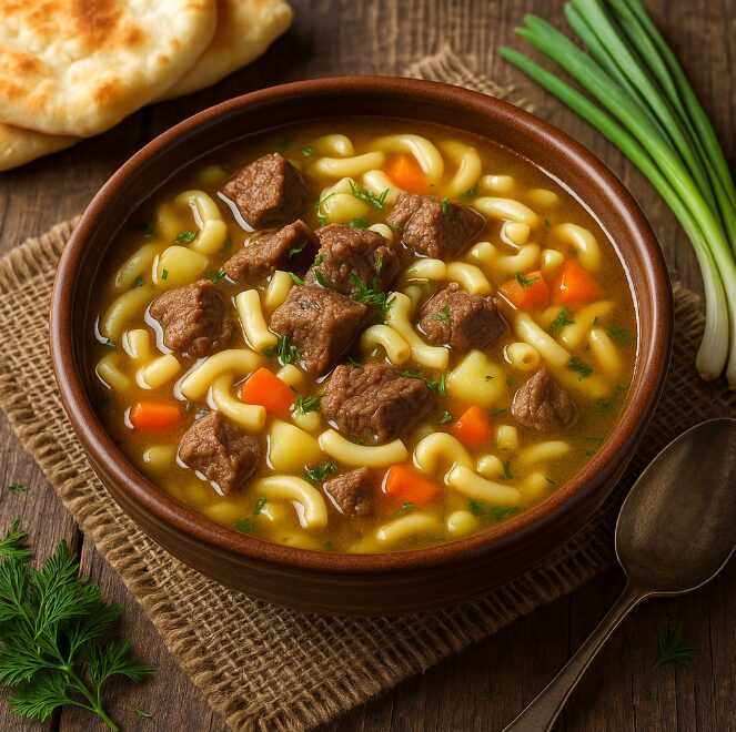 Сормуус — мясо с макаронами и бульоном