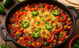 Соте с халапеньо и сыром