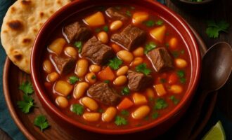 Суп из фасоли с говядиной