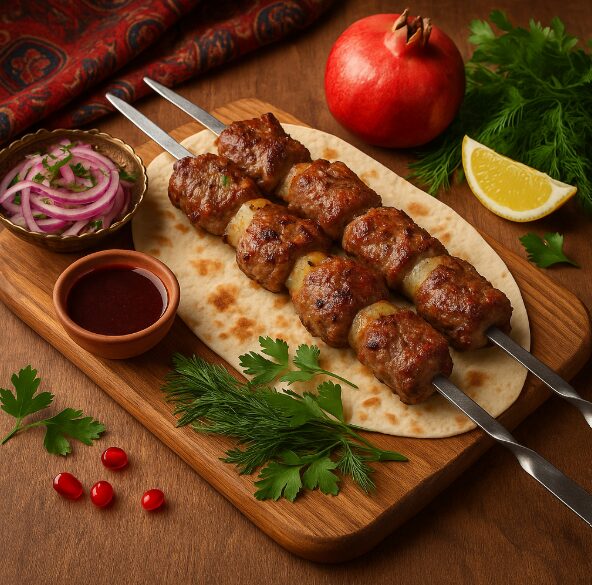 Тика кебаб - мясо на шампурах