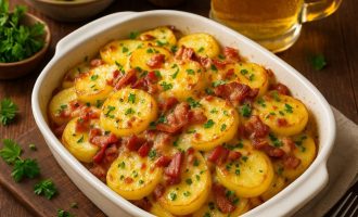 Запечённый картофель с беконом