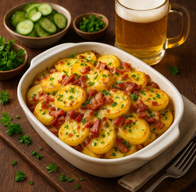 Запечённый картофель с беконом