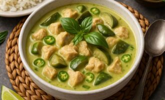 Зелёное карри - острое кокосовое карри с курицей