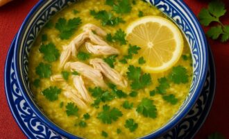 Чихиртма — нежный суп с яйцом и курицей