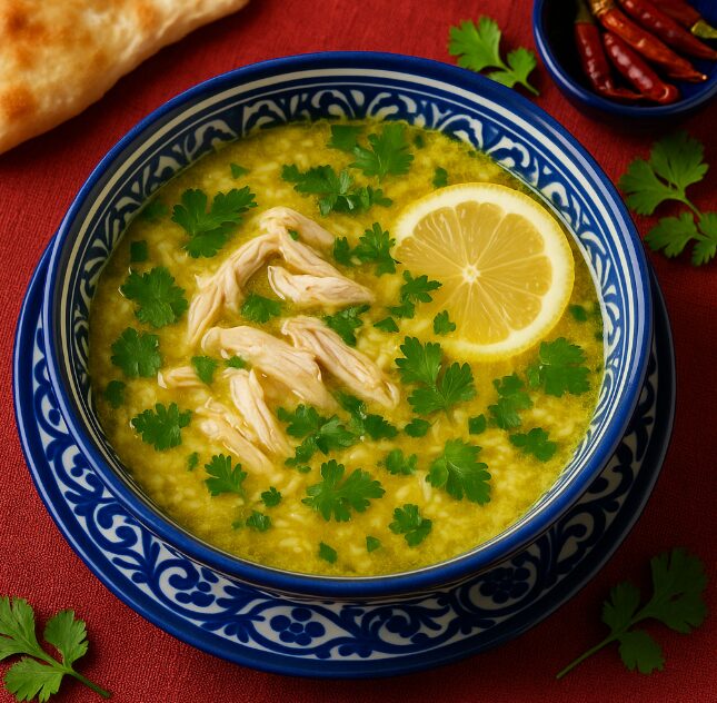 Чихиртма — нежный суп с яйцом и курицей