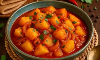 Динч ват - тушёный картофель с луком и томатами