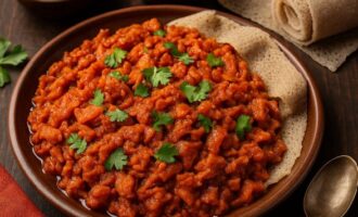 Фир-фир - порубленная инджера с пряным соусом