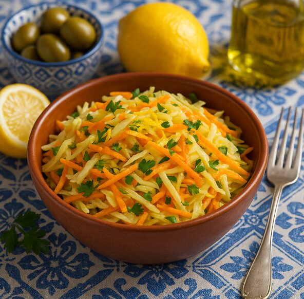 Капустный салат с морковью и лимоном
