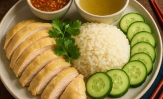 Кхао Ман Гай - курица с рисом и имбирным соусом