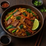 Пад Си Иу — жареная лапша с соевым соусом и мясом